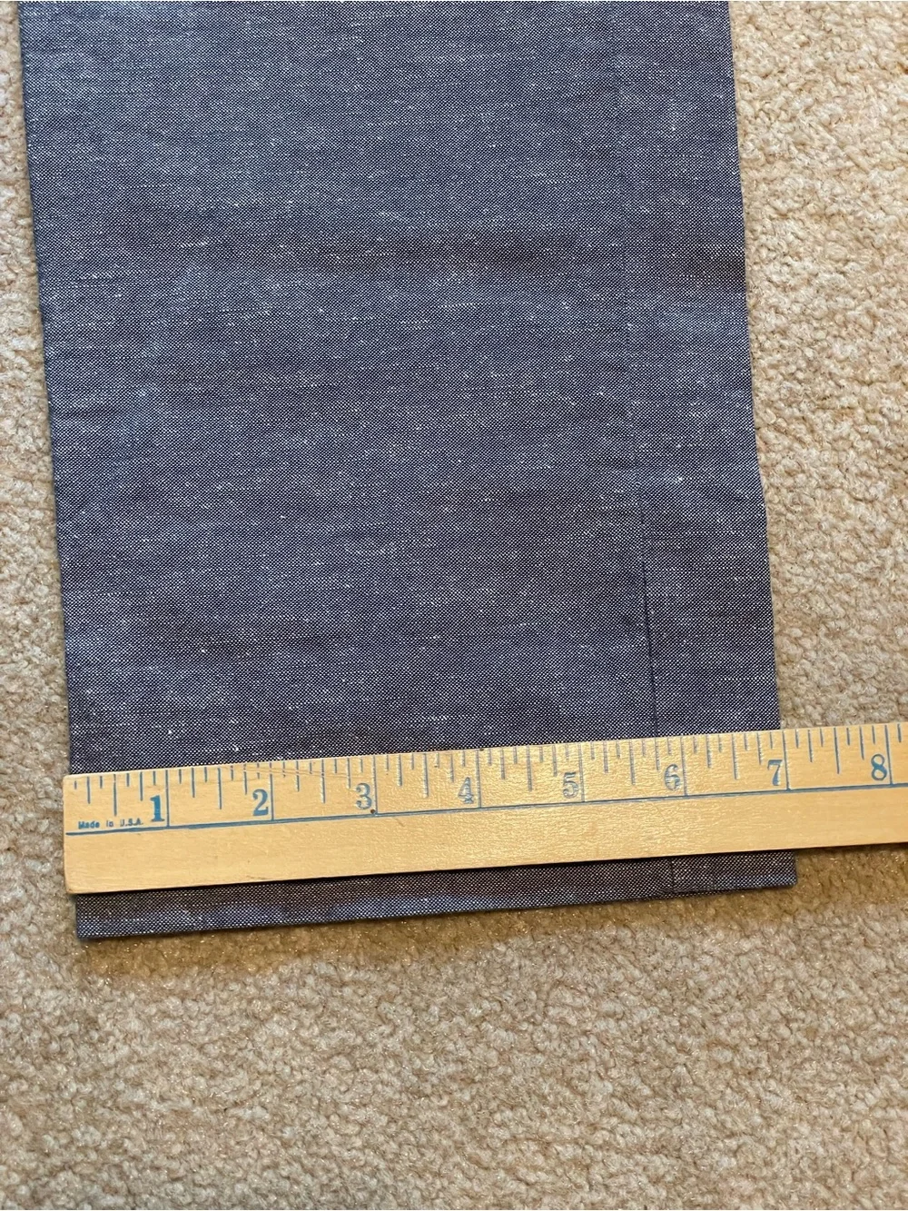 J.Crew 484 Slim-Fit Cotton-Linen Blend Chino Pants in Blue Chambray 33/32